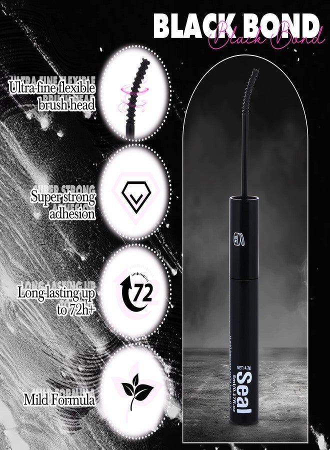 zanlufly Lash Glue Waterproof Eyelash Glue Strong Hold Lash Cluster Glues 2 in 1 Lash Bond and Seal for Lash Extension Long-Lasting Eyelash Adhesives DIY Lashes at Home by zanlufly - Image 2